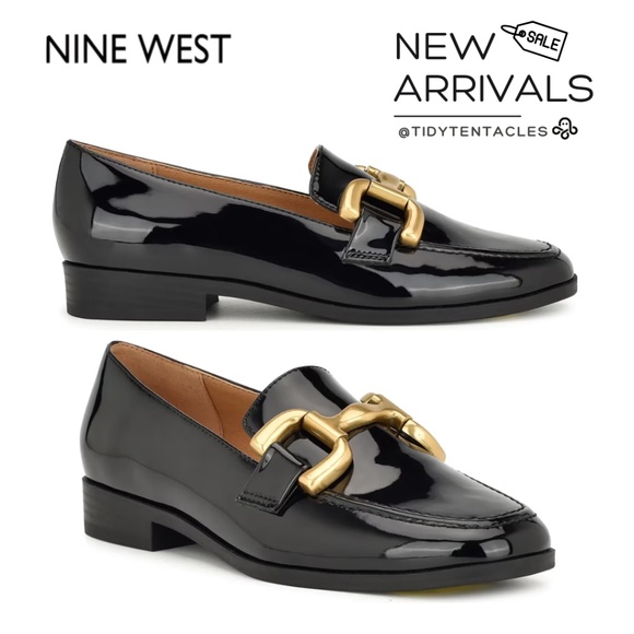 NEW Nine West Lilma Loafer Women's Size 8.5 in Black Patent - Picture 1 of 4